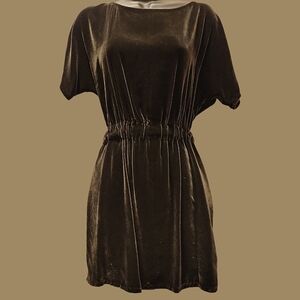 Velvet Heart Small Dark Olive Green Velvet Dress